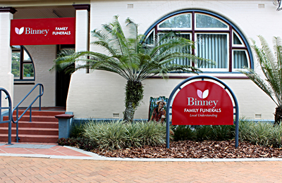 Binney Family Funerals conveniently located at 55 Magellan Street Lismore NSW.